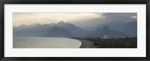 Framed Buildings at the waterfront, Konyaalti Beach, Antalya, Turkey Print