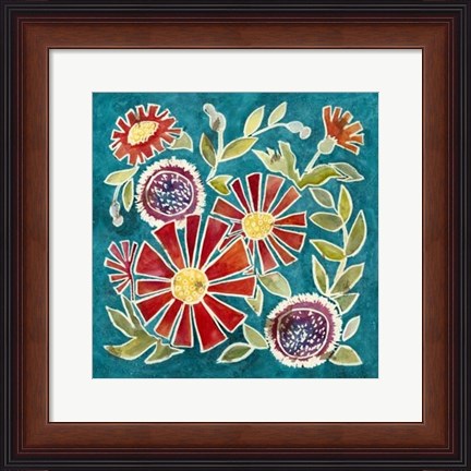 Framed Emma Floral I Print