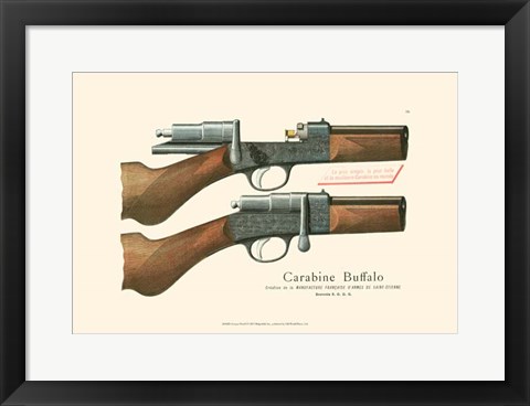 Framed Antique Pistol I Print