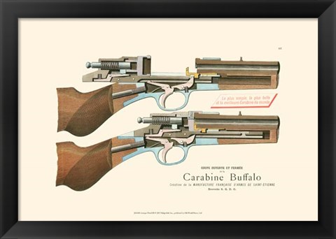 Framed Antique Pistol III Print