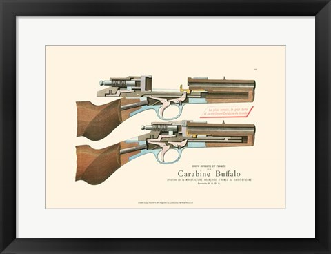 Framed Antique Pistol III Print