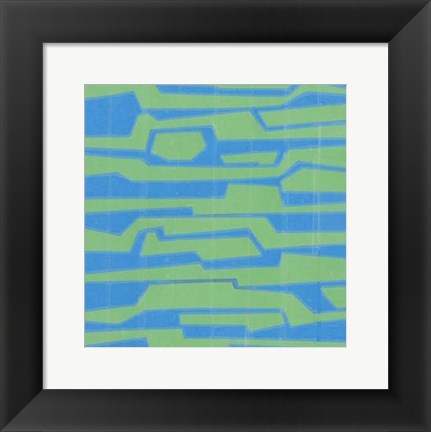 Framed Modern Circuit V Print