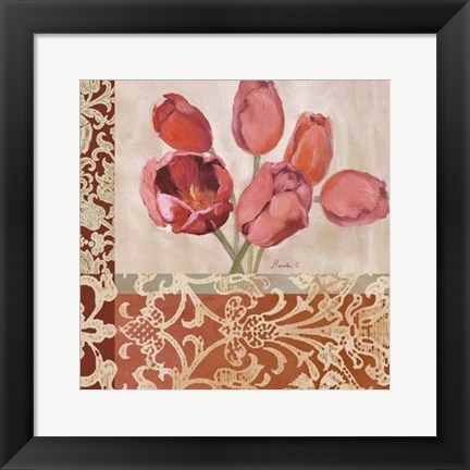 Framed Portrait of Tulips Print