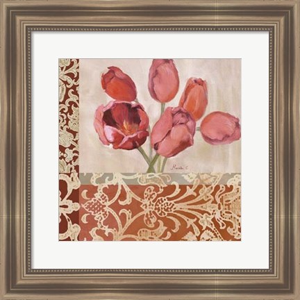 Framed Portrait of Tulips Print