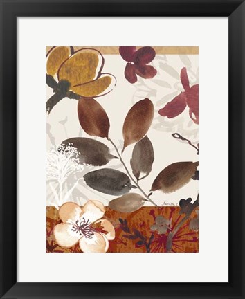 Framed Modern Flowers I Print