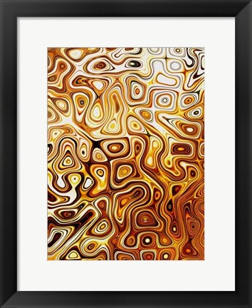 Framed Metallic Shapes II Print