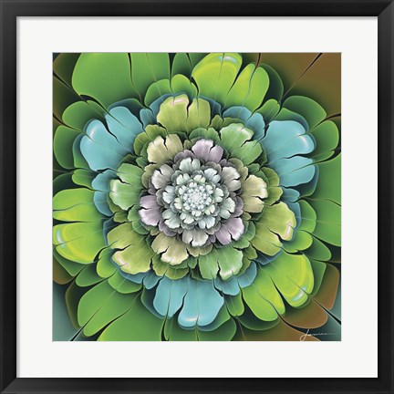 Framed Fractal Blooms I Print