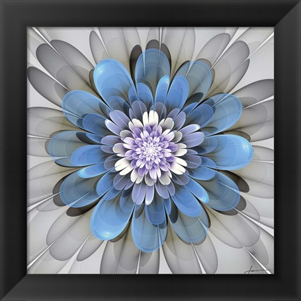 Framed Fractal Blooms III Print