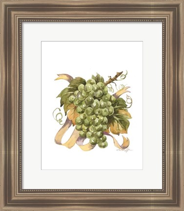 Framed Watercolor Grapes II Print