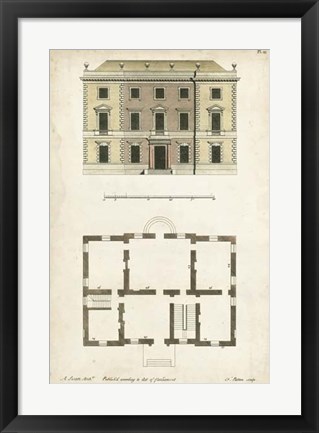 Framed Design for a Building I Print