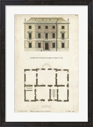 Framed Design for a Building I Print