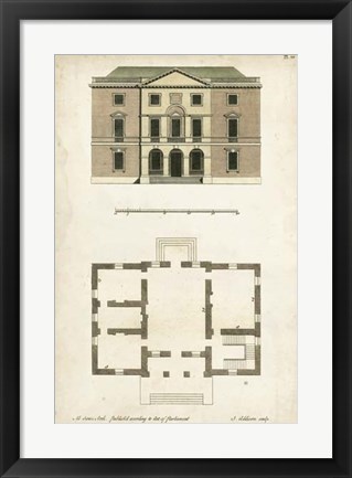 Framed Design for a Building II Print