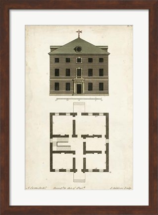 Framed Design for a Building III Print