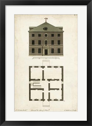 Framed Design for a Building III Print