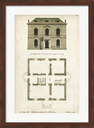 Framed Design for a Building IV Print