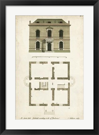 Framed Design for a Building IV Print