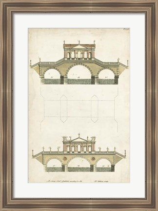 Framed Design for a Bridge II Print