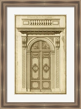 Framed Vintage Door I Print