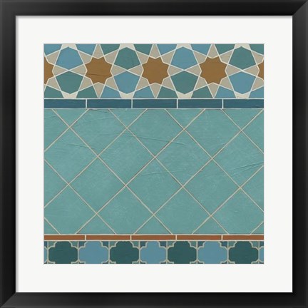 Framed Moroccan Tile I Print