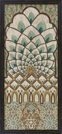 Framed Peacock Tapestry I Print