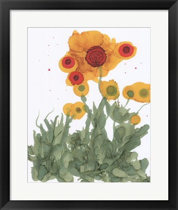 Framed Poppy Whimsy I Print