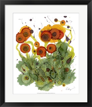 Framed Poppy Whimsy VII Print