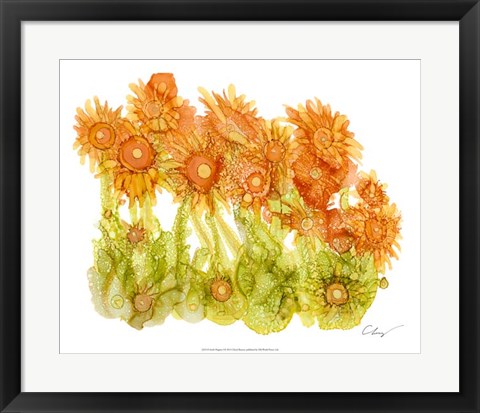 Framed Sunlit Poppies I Print