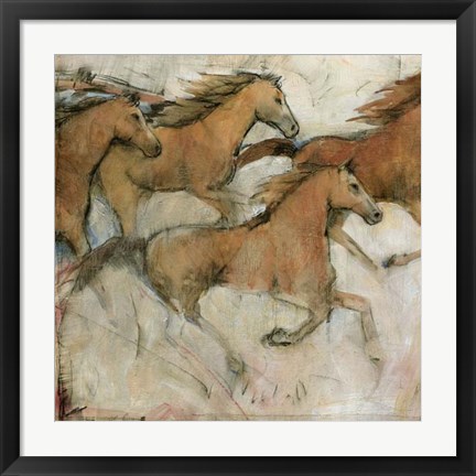 Framed Horse Fresco I Print