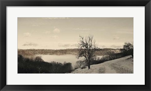 Framed Foggy Mountain I Print