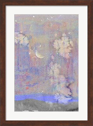 Framed Silvery Moon I Print
