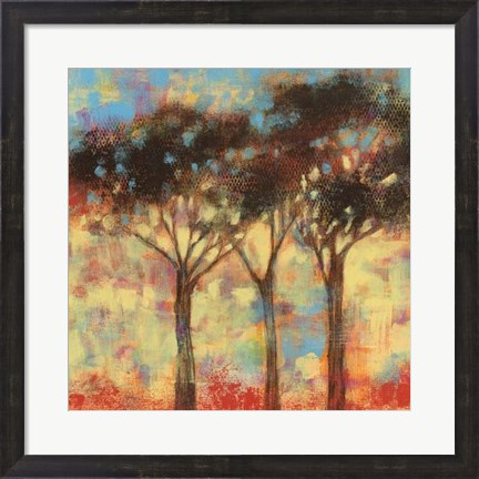 Framed Kaleidoscope Trees I Print