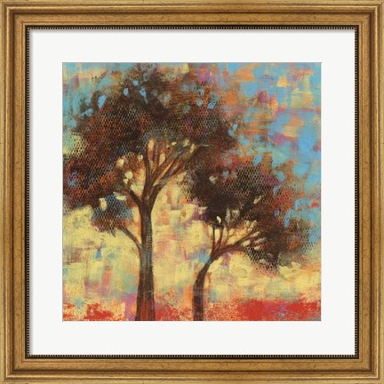 Framed Kaleidoscope Trees II Print