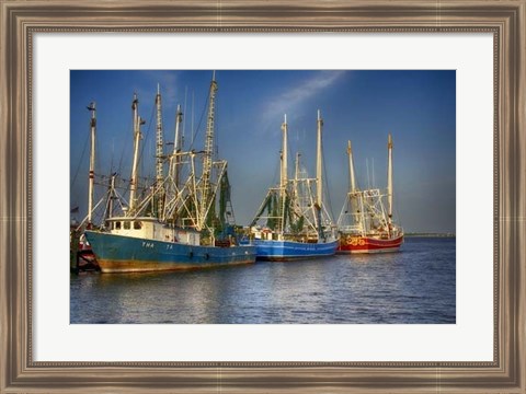 Framed Shrimp Boats III Print