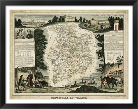 Framed Atlas Nationale Illustre II Print