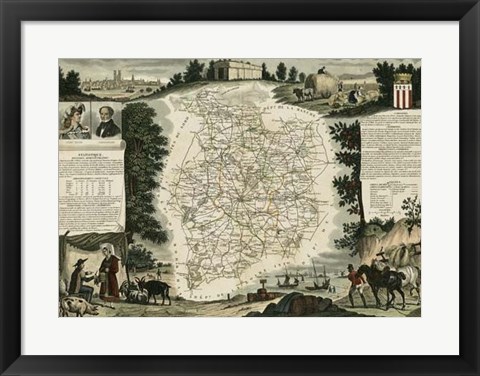 Framed Atlas Nationale Illustre II Print