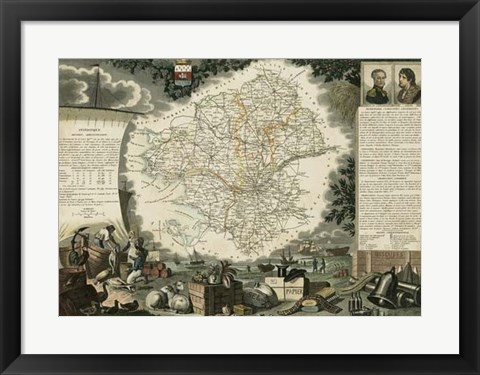 Framed Atlas Nationale Illustre III Print