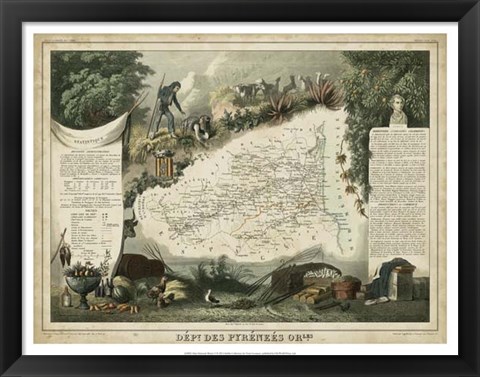 Framed Atlas Nationale Illustre V Print