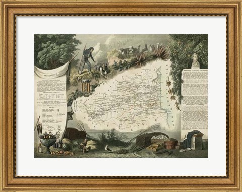 Framed Atlas Nationale Illustre V Print