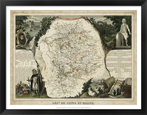 Framed Atlas Nationale Illustre VI Print