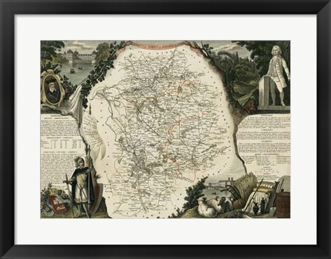 Framed Atlas Nationale Illustre VI Print