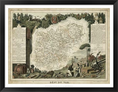 Framed Atlas Nationale Illustre VII Print