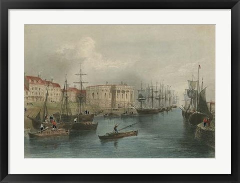 Framed Quay, Yarmouth Print