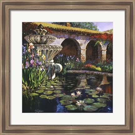 Framed Fountain at San Miguel II Print