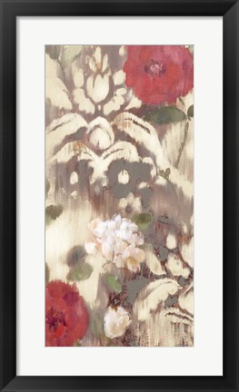 Framed Ikat Rose I Print