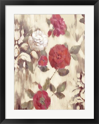 Framed Ikat Rose II Print