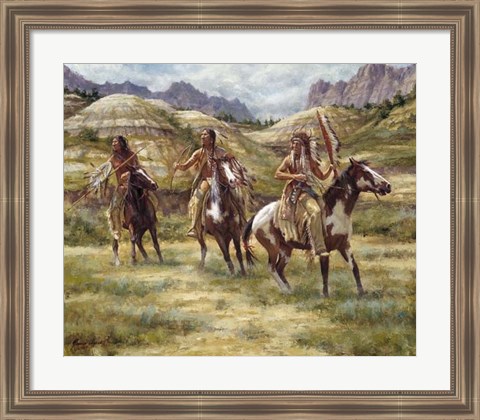 Framed Warriors of the Badlands Print