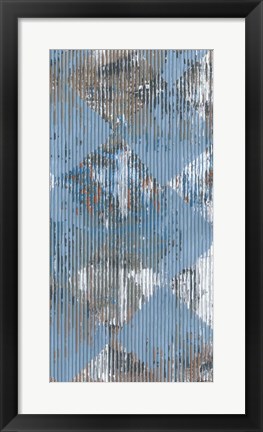 Framed Harlequin Blue II Print