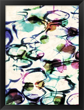 Framed Bubble Abstract I Print