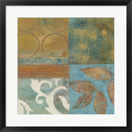 Framed Bronze Leaf Quadrant II Print