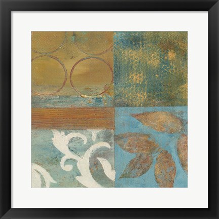 Framed Bronze Leaf Quadrant II Print